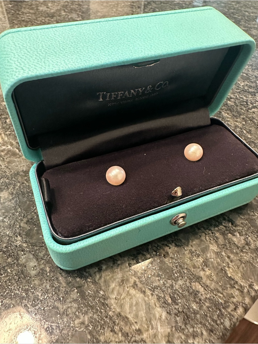 Tiffany & Co. Soft Pink Pearl Stud Earrings